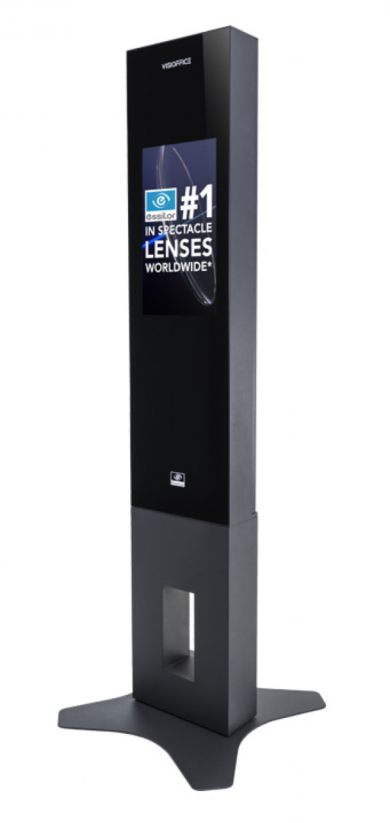Visioffice X tower used to measure dominant eye, eye rotation and frame fit measurements
