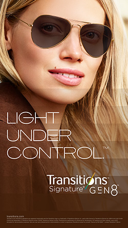 Transitions Signature Gen8 Brown lenses in activated state