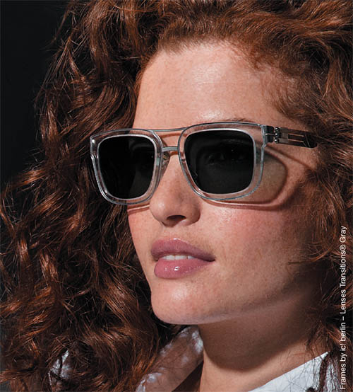 Woman wearing Transitions XTRActive New Generation lenses